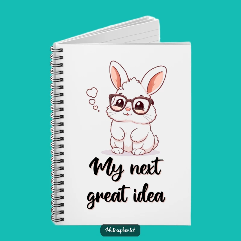 Funny Rabbit Reading Glasses Notebook: Ideas Brew with Every Page