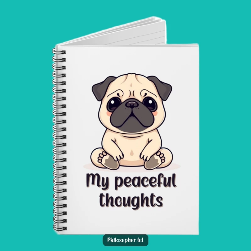 Funny Pug Meditation Notebook: Serene Aum Pug Journal Gift