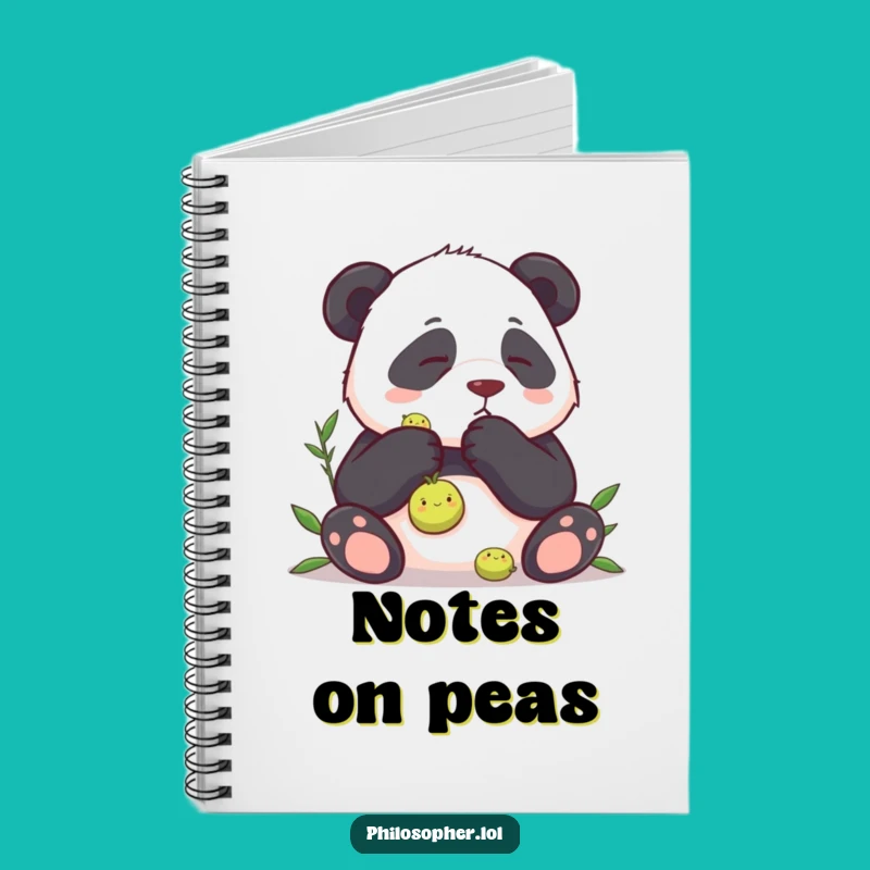 Funny Panda Pea Pondering Notebook: Jot Down Thoughts with Humor