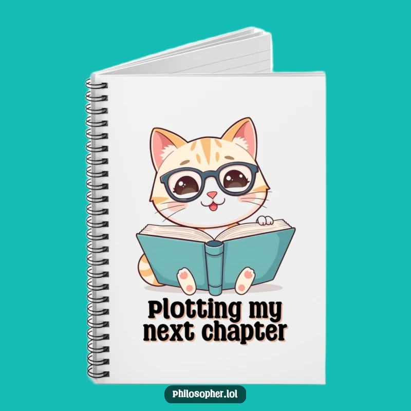 Funny Cat Scholar Notebook - Write Your Stories, Perfect Gift!