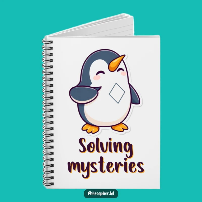 Funny Penguin Geometry Notebook: Curious Nerd Penguin Journal
