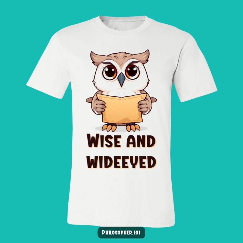 Funny Owl Ancient Scroll T-Shirt: Wise Style for Curious Souls