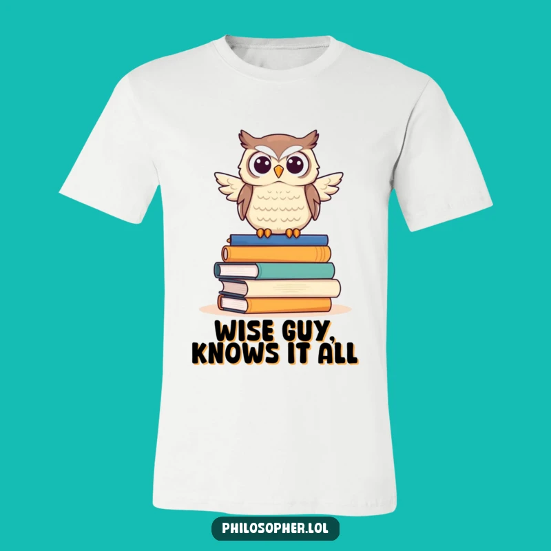 Funny Owl Bookworm T-Shirt: A Proud Scholar's Comical Apparel and Perfect Gift
