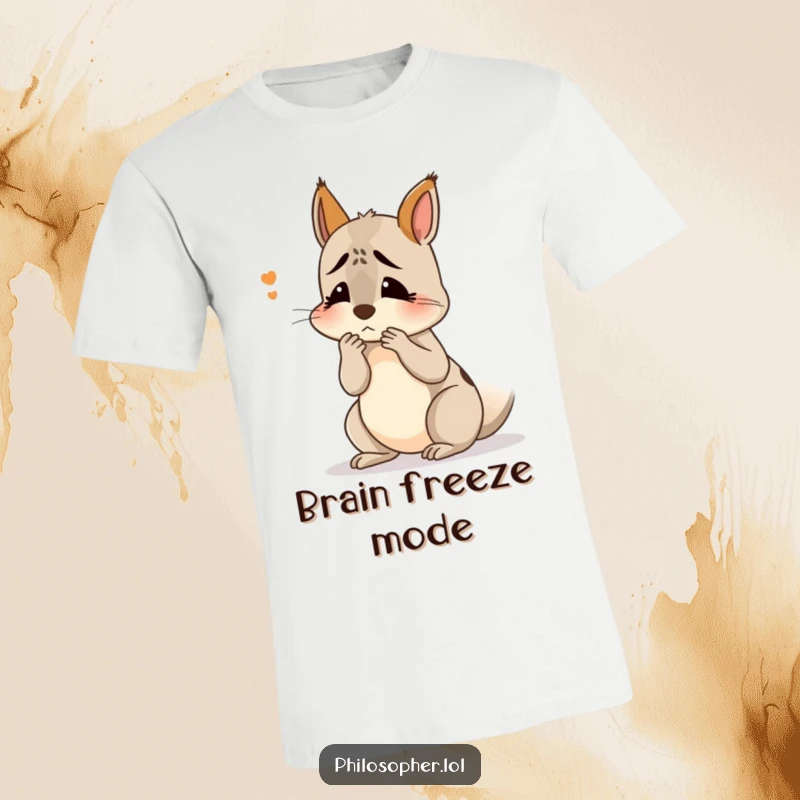 Funny confused squirrel t-shirt: a squirrel scratching its head in confusion, expressing a relatable state of bewilderment.
