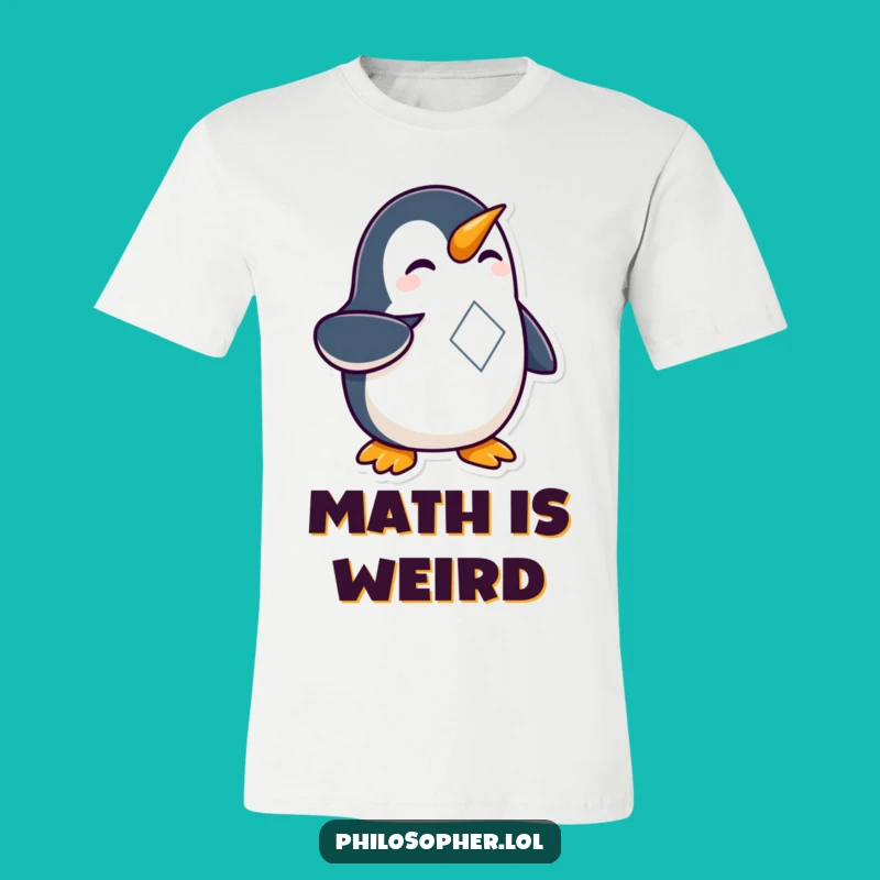 Funny Penguin Geometry T-Shirt: Curious Nerd Penguin Tee for Math Lovers