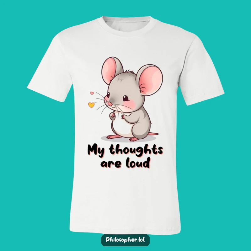 Funny Shy Mouse Echo T-Shirt: Your Go-To for Quiet Humor