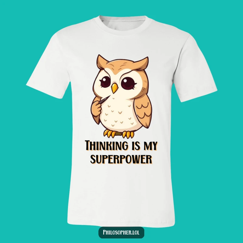 Funny Owl Thinker T-Shirt: Ponder the Universe in Style, An Awesome Gift!