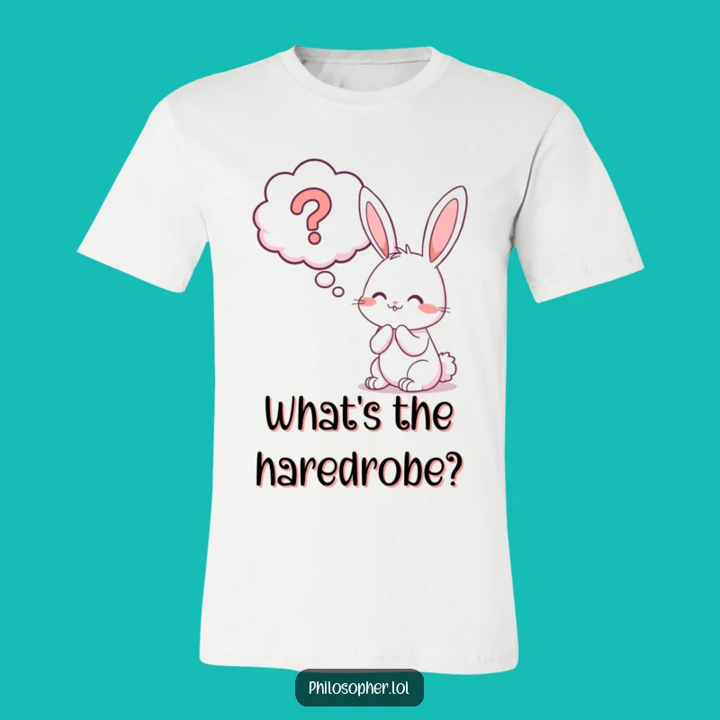 Funny Bunny Question Mark T-Shirt: Pondering Thoughts Tee for Curious Souls