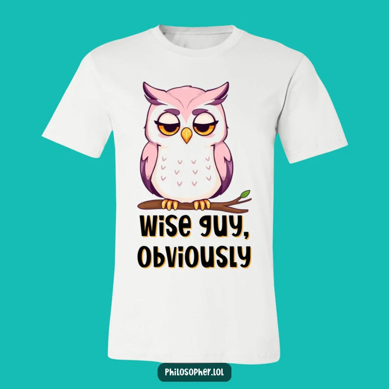 Funny Owl Pondering T-Shirt: Wear Your Wisdom Funny Gift