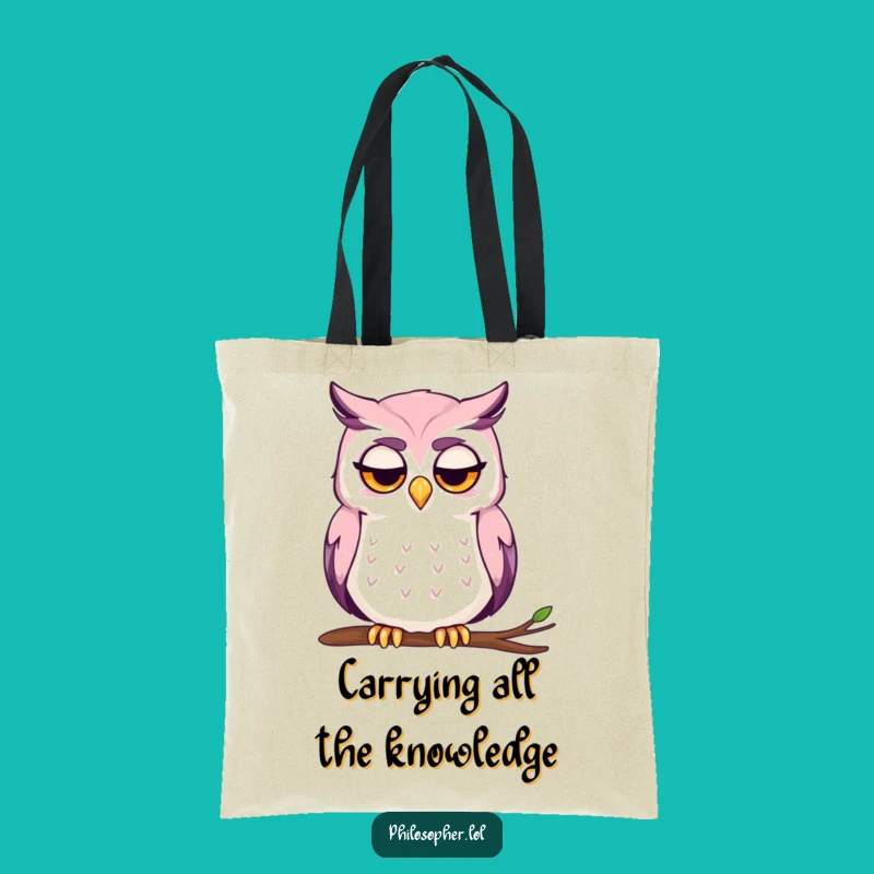 Funny Owl Thinking Tote Bag: Carry Your Brilliance Funny Gift