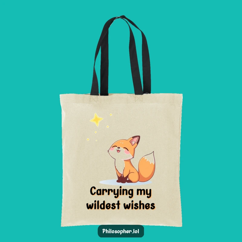 Funny Fox Star Tote Bag: Carry Your Dreams Funny Gift