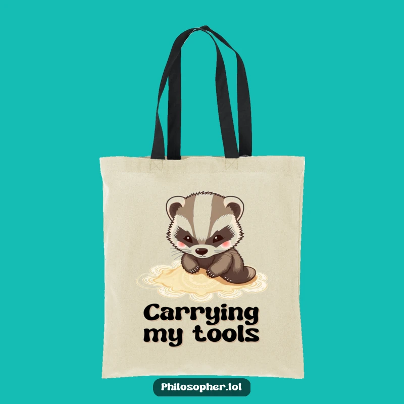 Funny Badger Tote Bag: Carry Your Art Supplies and Inspiration