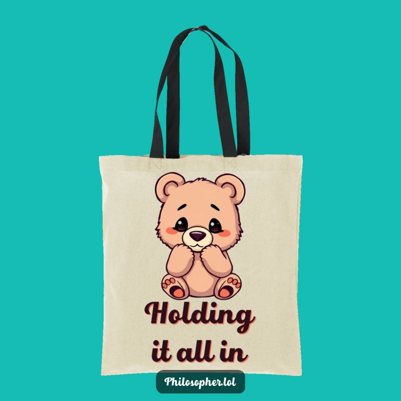 Funny Bear Cub Tote Bag: Carry Your Books and Big Ideas in This Hilarious Bag