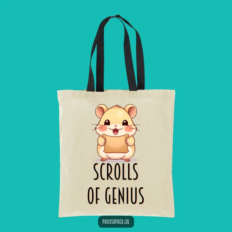 Funny Hamster Tote Bag: Inspired Scroll Holder, Practical Motivational Gift