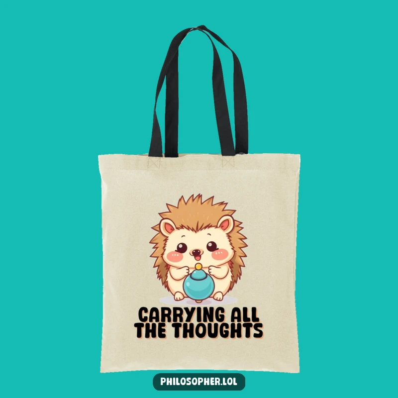 Funny Hedgehog Tote Bag: Carry Your Thoughts with This Hilarious Accessory