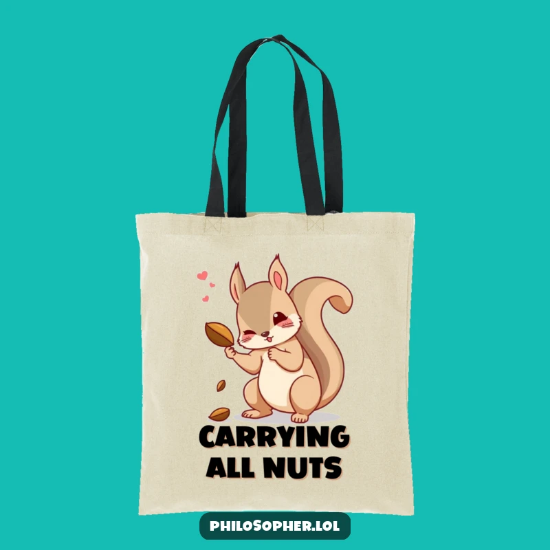 Funny Squirrel Tote Bag: Carry Your Nuts and Big Questions in Style