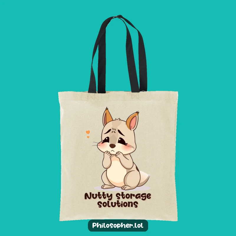 Funny Squirrel Pondering Tote Bag: Carry Your Confusion Stylishly