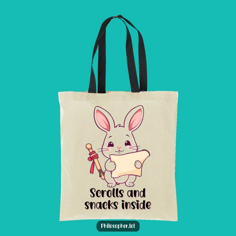 Funny Rabbit Artist Tote Bag: Carry Your Masterpiece, A Chic & Humorous Gift!